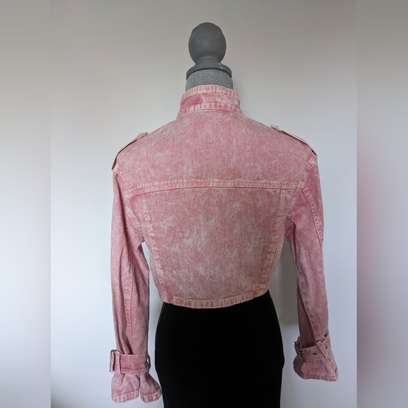 Pink Billie Cropped Cargo Jacket - Picture 2 of 4